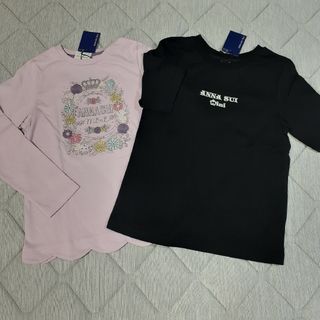 新品 アナスイミニ  お花ロゴTシャツ 白 150