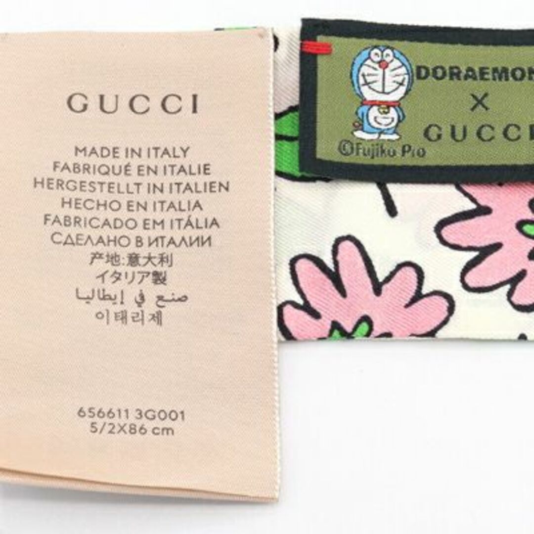 Gucci - グッチ スカーフ ドラえもんコラボ フローラル ホワイトの通販