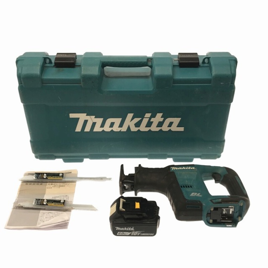 ☆比較的綺麗☆makita マキタ 18V 充電式レシプロソー JR188D バッテリー1個(18V 3.0Ah) 充電器 ケース付 セーバーソー/セーバソー 75685