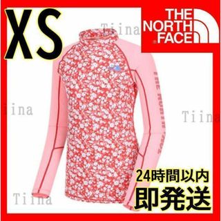 ザノースフェイス(THE NORTH FACE)のXS 韓国限定 the north face ラッシュガード ピンク スポーツ(水着)