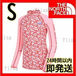 ザノースフェイス(THE NORTH FACE)のS 韓国限定 the north face ラッシュガード ピンク スポーツ(水着)