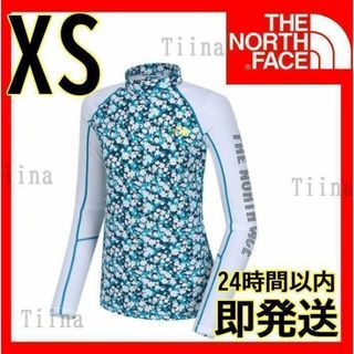 ザノースフェイス(THE NORTH FACE)のXS 韓国限定 the north face ラッシュガード ブルー スポーツ(水着)