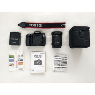 キヤノン(Canon)のCanon EOS 80D ボディ本体 + Sigma 大口径標準ズームレンズ(デジタル一眼)