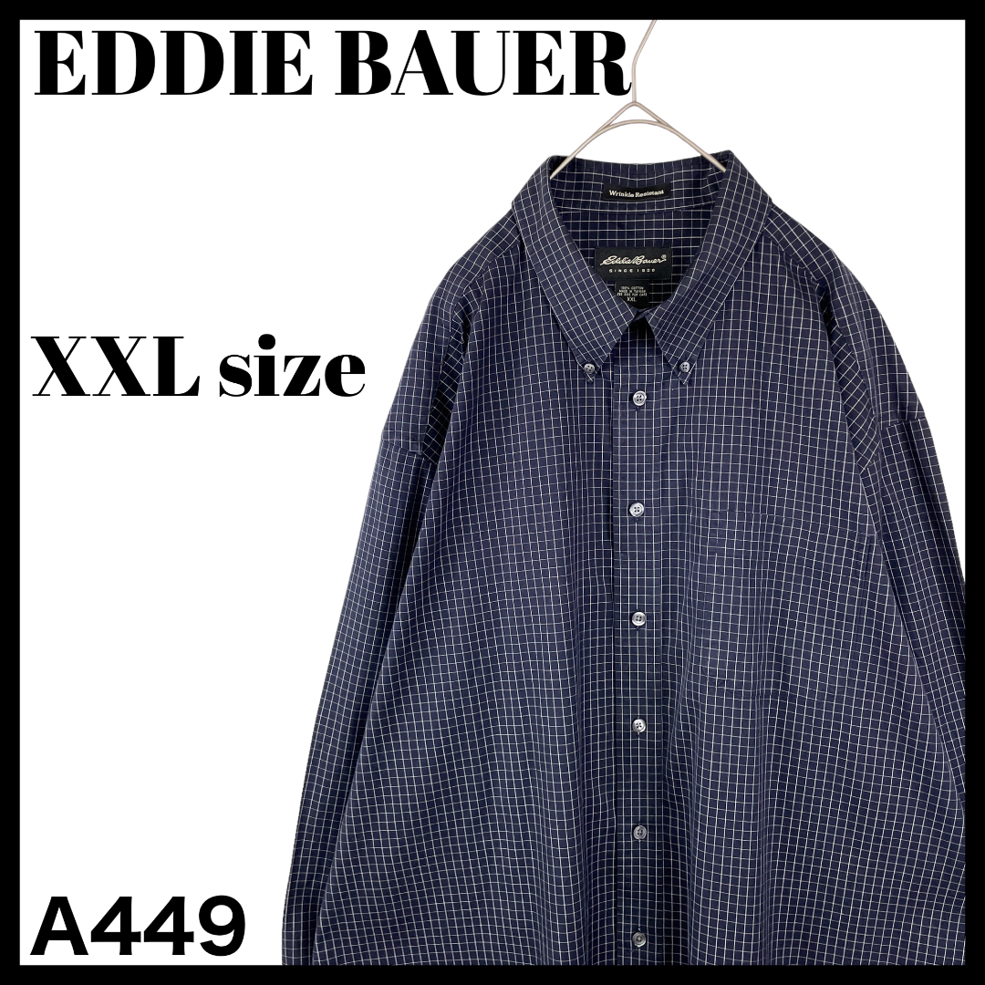 Eddie Bauer - メンズ 長袖BDシャツ エディーバウワー 黒 チェック XXL ...