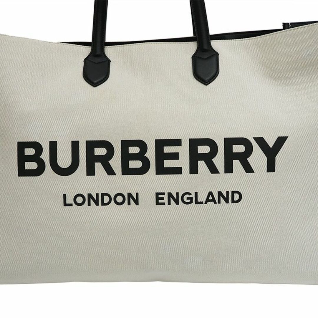 BURBERRY - バーバリー ロゴ キャンバストートバッグ ラージ