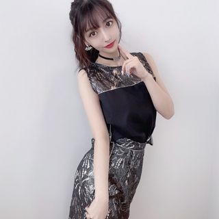 riu❤︎Metal race no sleeve blouse