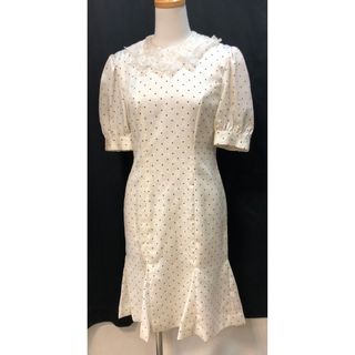 ハナエモリ(HANAE MORI)のハナエモリ　白系　レトロ　ワンピース　18671905(ひざ丈ワンピース)