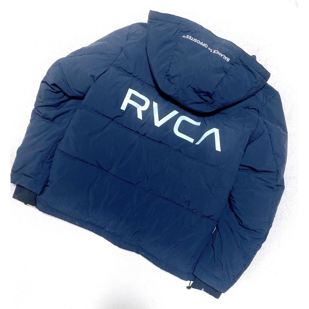 希少☆RVCA ルー カ ダウンジャケット ロゴ S ブラック-