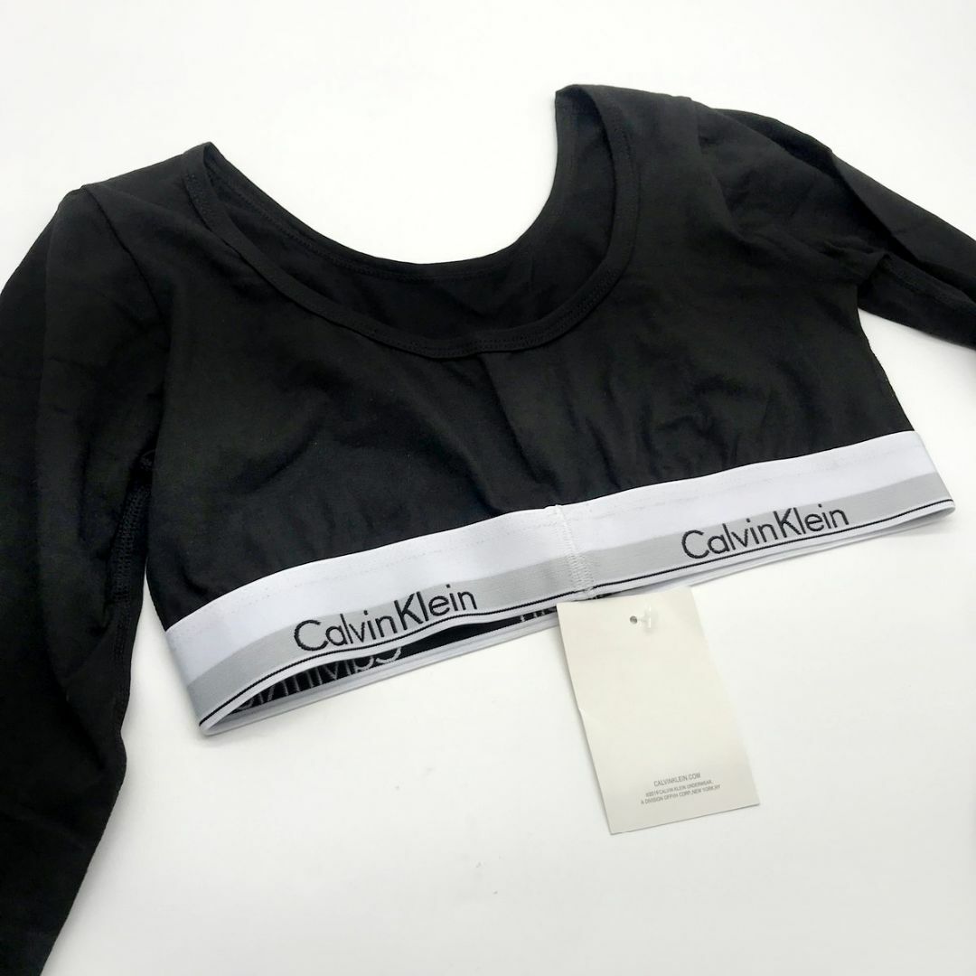 ck Calvin Klein(シーケーカルバンクライン)のカルバンクライン　レディース 　上着　長袖シャツ　Lサイズ　ブラック レディースのルームウェア/パジャマ(その他)の商品写真