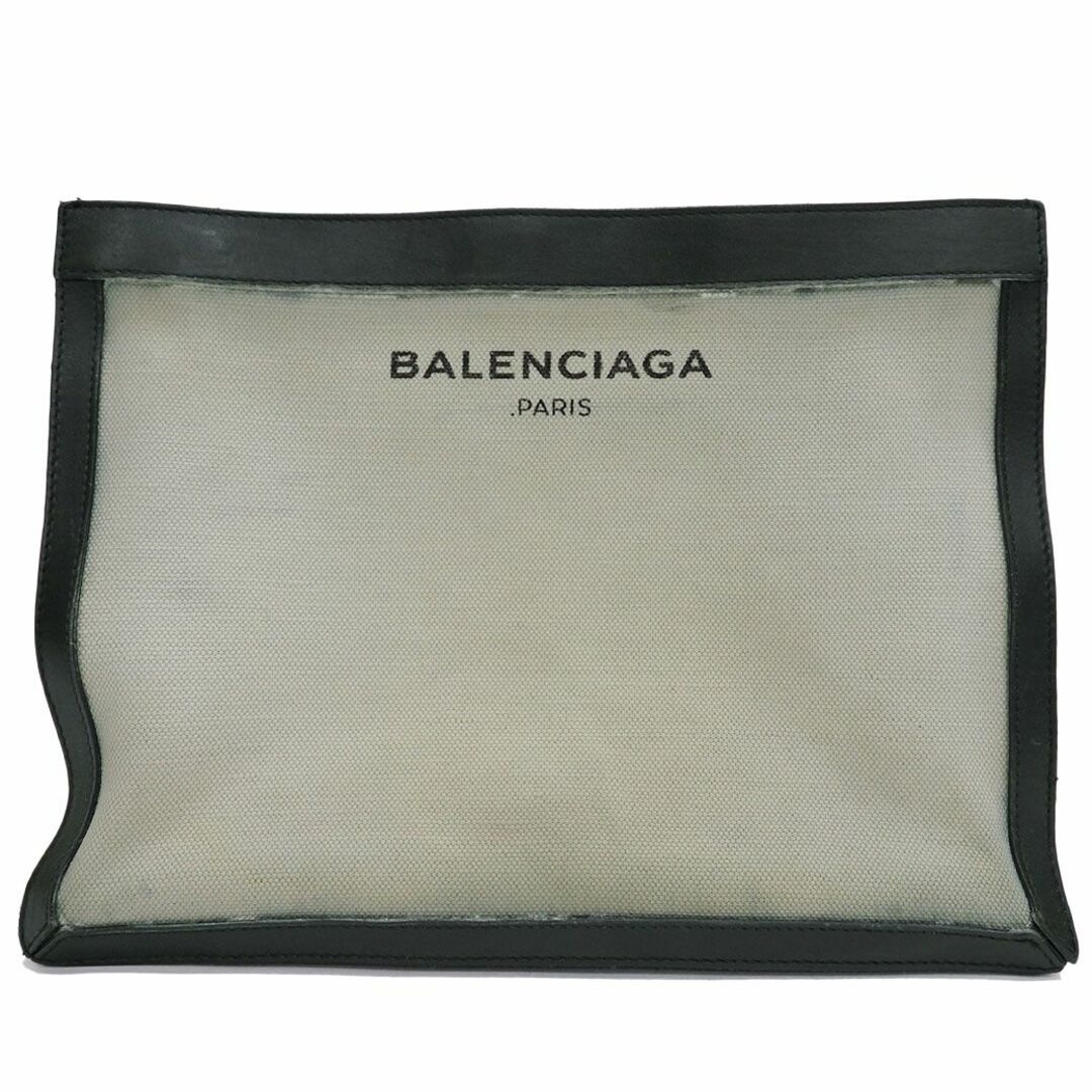 BALENCIAGA バレンシアガ クラッチバッグ キャンバス ホワイト