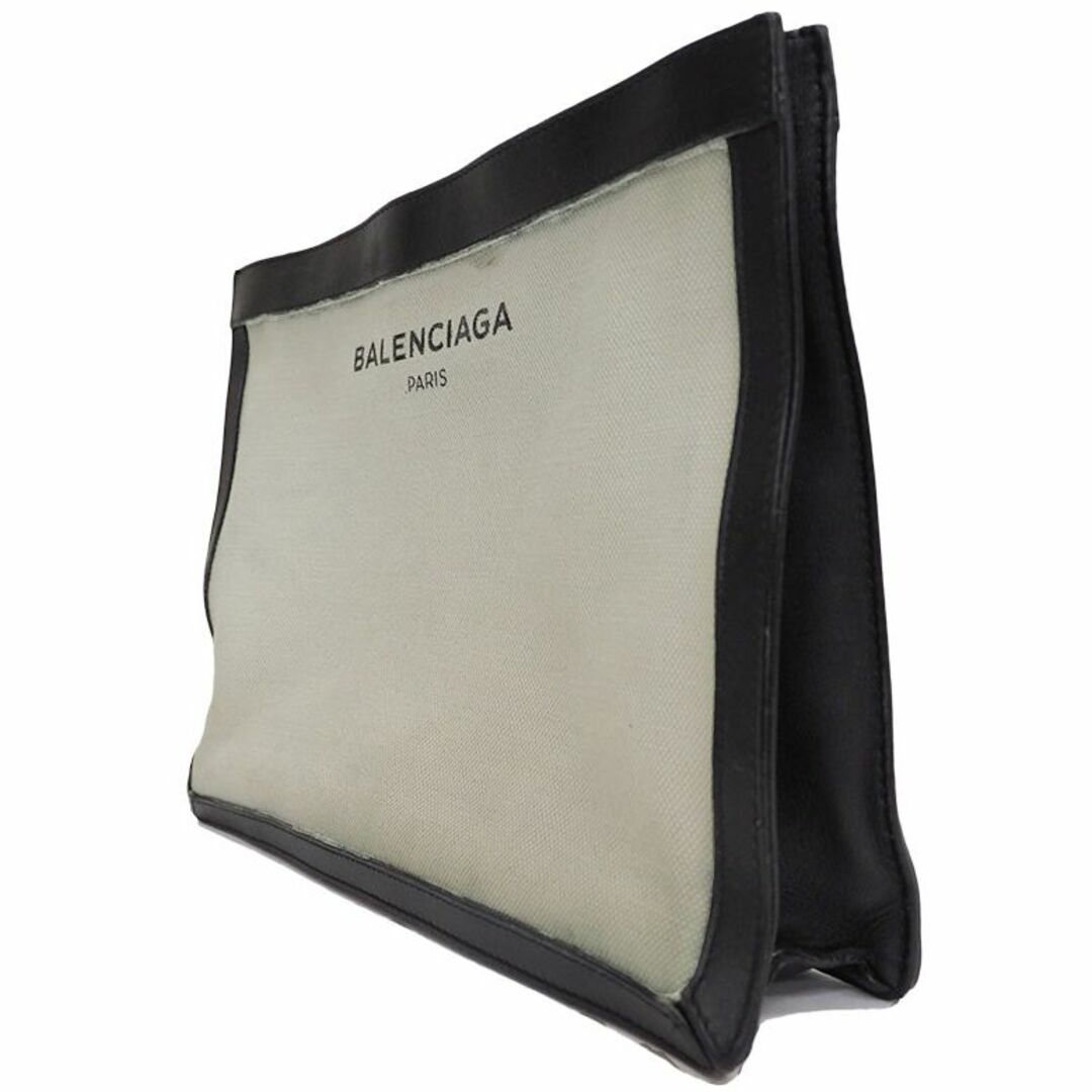 Balenciaga - バレンシアガ ネイビー クラッチバッグ ホワイトx