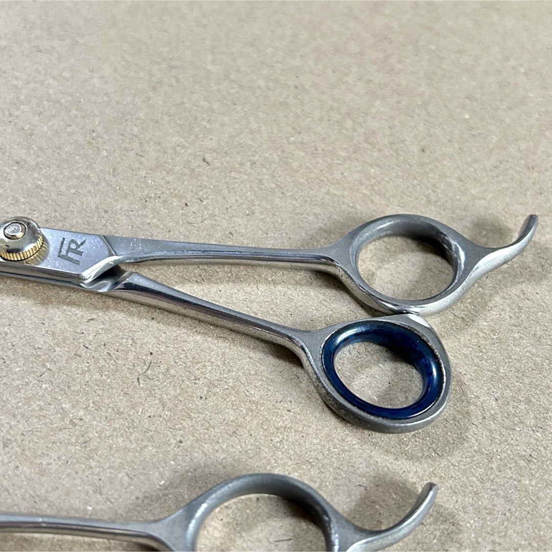 🐩✂️トリミング用シザー 2本セット ハサミ トリマー (シザーリング付き)