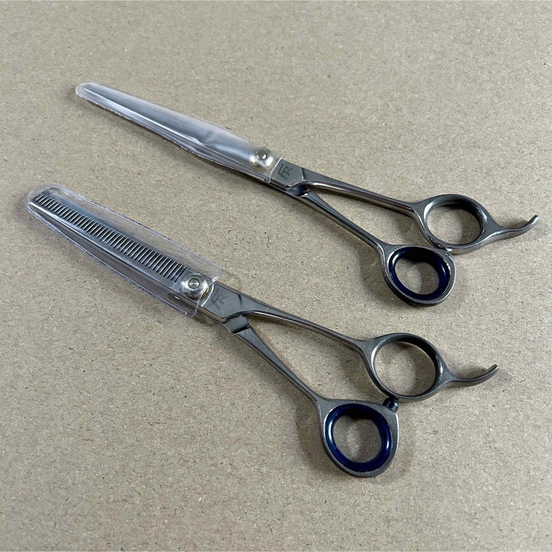 🐩✂️トリミング用シザー 2本セット ハサミ トリマー (シザーリング付き)