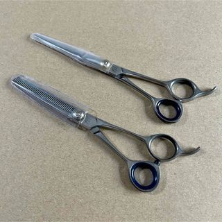 🐩✂️トリミング用シザー 2本セット ハサミ トリマー (シザーリング付き)