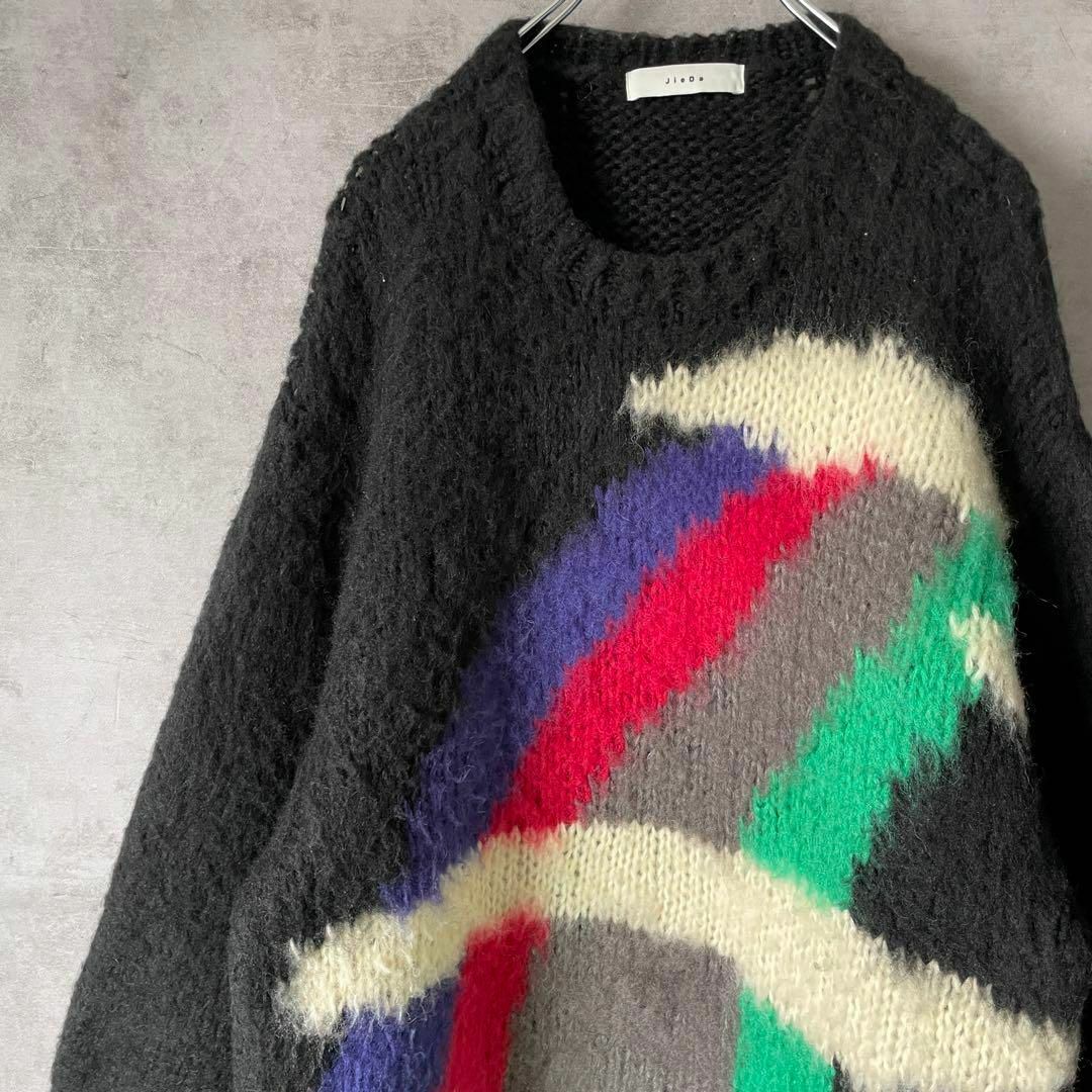 【人気モヘア◎】Jieda MOHAIR RAINBOW KNIT 22aw黒