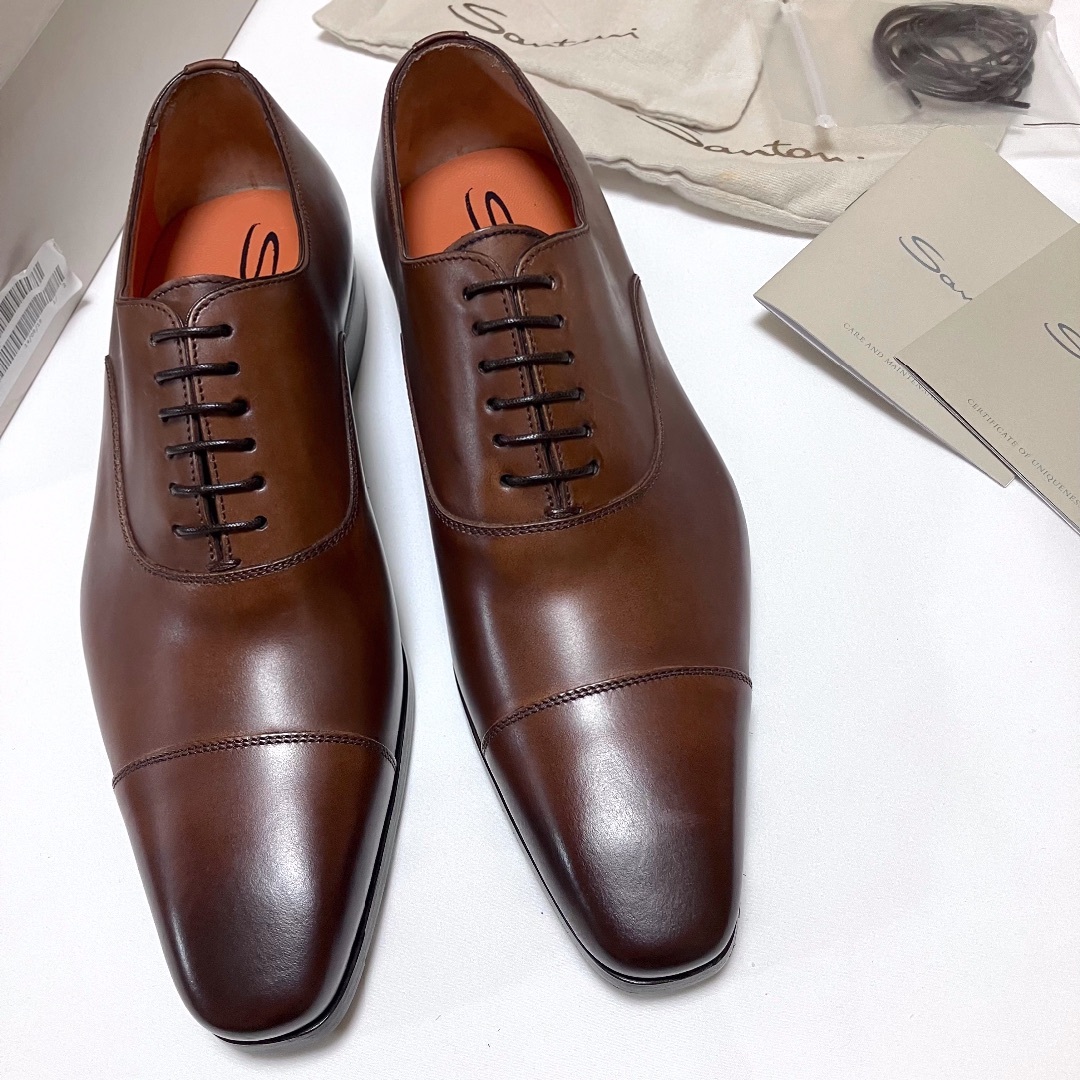 Santoni - 新品 UK6 santoni ストレートチップ 革靴 9904の通販 Santoni - 新品 UK6 santoni ストレートチップ 革靴 9904の通販
