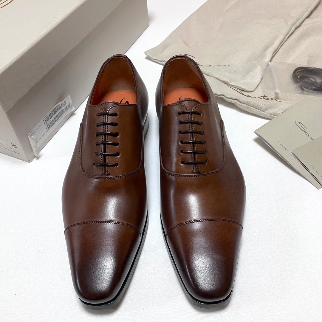 Santoni(サントーニ)の新品 UK6 santoni ストレートチップ 革靴 9904 メンズの靴/シューズ(ドレス/ビジネス)の商品写真