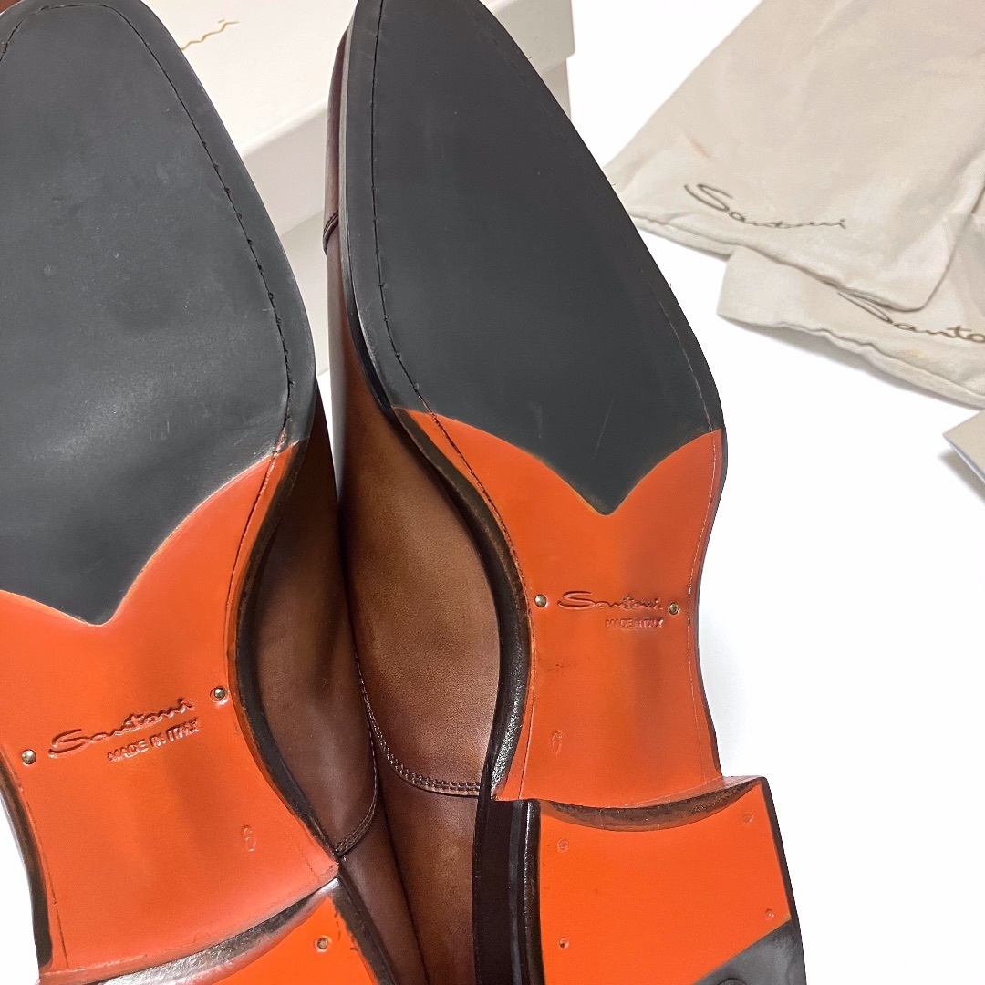 Santoni(サントーニ)の新品 UK6 santoni ストレートチップ 革靴 9904 メンズの靴/シューズ(ドレス/ビジネス)の商品写真