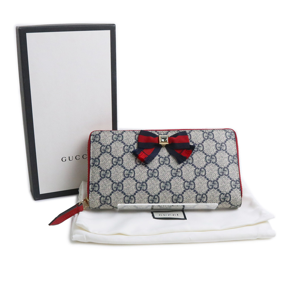 Gucci - グッチ リボン ジップウォレット ラウンドファスナー 長財布