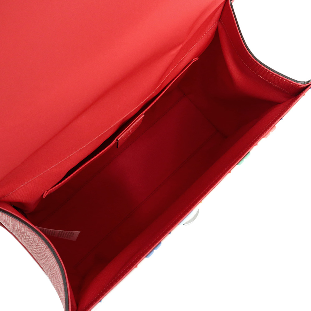 Gucci(グッチ)のグッチ チルドレンズ ハンドバッグ GGハートプリントスプリームキャンバス レッド マルチカラー 赤 シルバー金具 650092 GUCCI（新品・未使用品） レディースのバッグ(ハンドバッグ)の商品写真