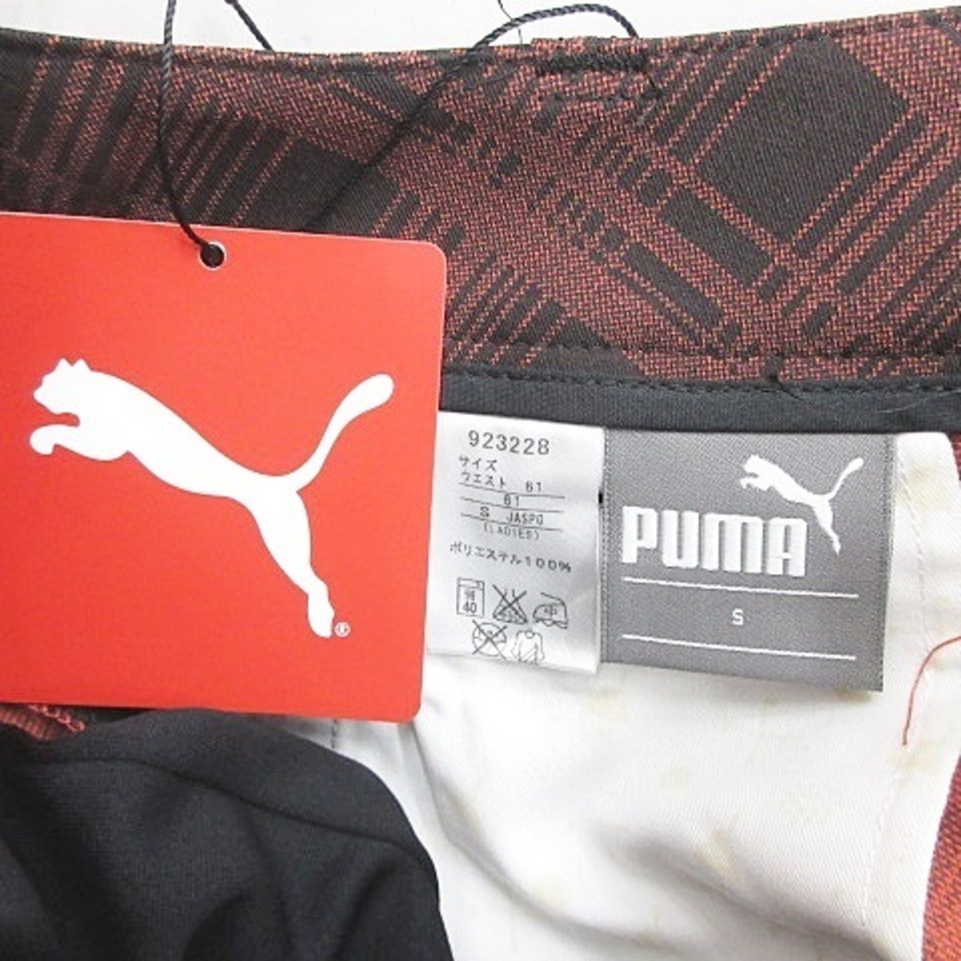 プーマ PUMA スカート ゴルフ チェック柄 茶 黒 ブラウン ブラック S 2