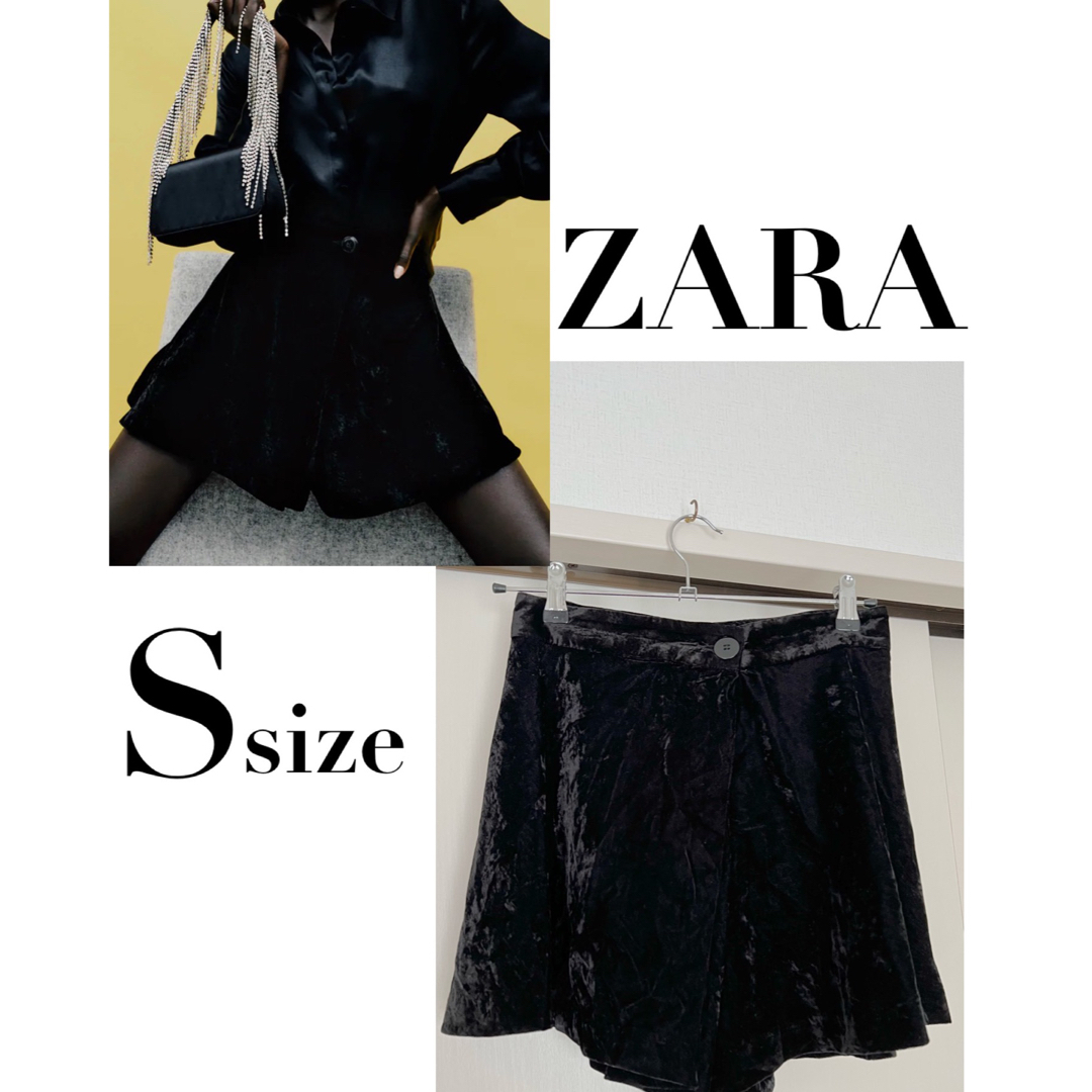 ZARA(ザラ)のZARA ベロア素材ミニスカパン　キュロット　ミニスカート レディースのパンツ(キュロット)の商品写真