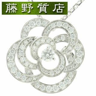 シャネル(CHANEL)の （新品仕上げ済）シャネル CHANEL カメリア ダイヤ ネックレス ミディアム K18 WG ホワイトゴールド × ダイヤ J2580 証明書 8712(ネックレス)