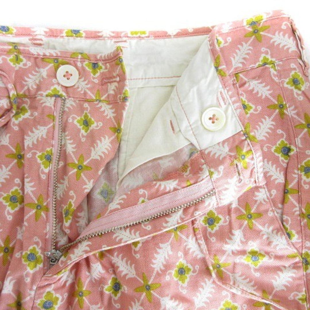 EDIFICE(エディフィス)のエディフィス  ハーフパンツ ショートパンツ 短パン コットン 花柄 ピンク メンズのパンツ(ショートパンツ)の商品写真