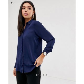 エイソス(asos)のASOS soft shirts navy blue(シャツ/ブラウス(長袖/七分))