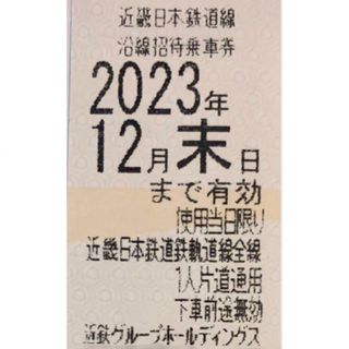 キンテツヒャッカテン(近鉄百貨店)の近鉄 株主優待乗車券  1枚 ①(鉄道乗車券)