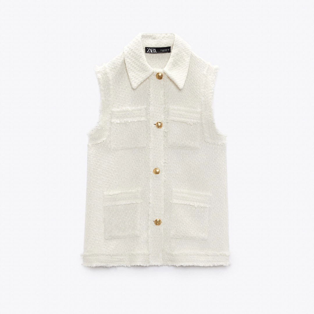 完売品!!【タグ付き新品未使用】ZARA ザラ バーズアイベスト