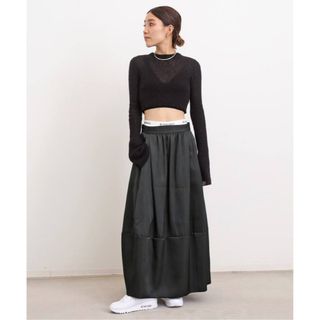 アパルトモンドゥーズィエムクラス(L'Appartement DEUXIEME CLASSE)の新品アパルトモンORDINARY JOY SatinVolumeSkirt38(ロングスカート)