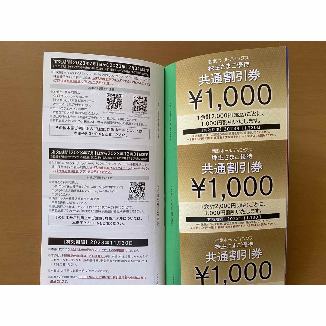 プリンスチケット　1000円 × 5枚