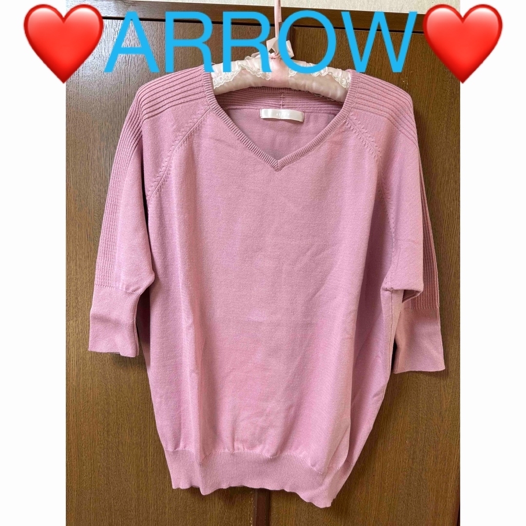 ARROW(アロー)の❤️ARROW❤️アロー❤️七分袖❤️ニット❤️ レディースのトップス(ニット/セーター)の商品写真