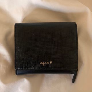 agnes b / アニエスベー ■ 三つ折り財布 パテントレザー ダークグリーン 財布 / サイフ / ウォレット / wallet / コイン ブランド  [0990008731]