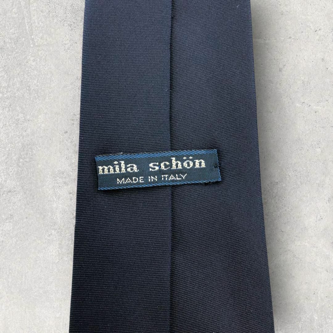 mila schon(ミラショーン)の【5211】美品！mila schon　ネクタイ　ネイビー系 メンズのファッション小物(ネクタイ)の商品写真