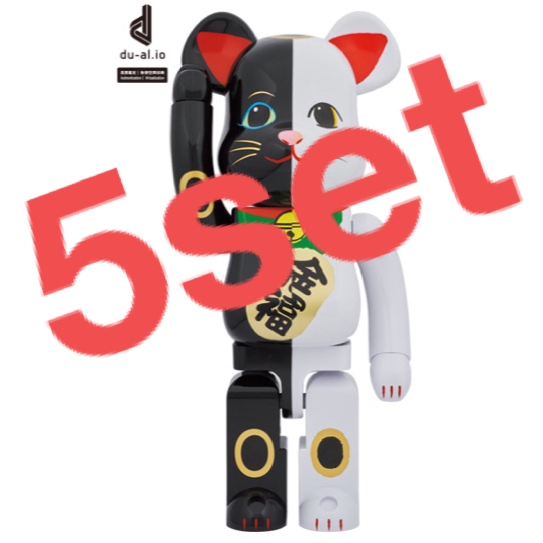 BE@RBRICK 招き猫 招福 黒 × 金運 白 100% & 400%の通販 by Bear's