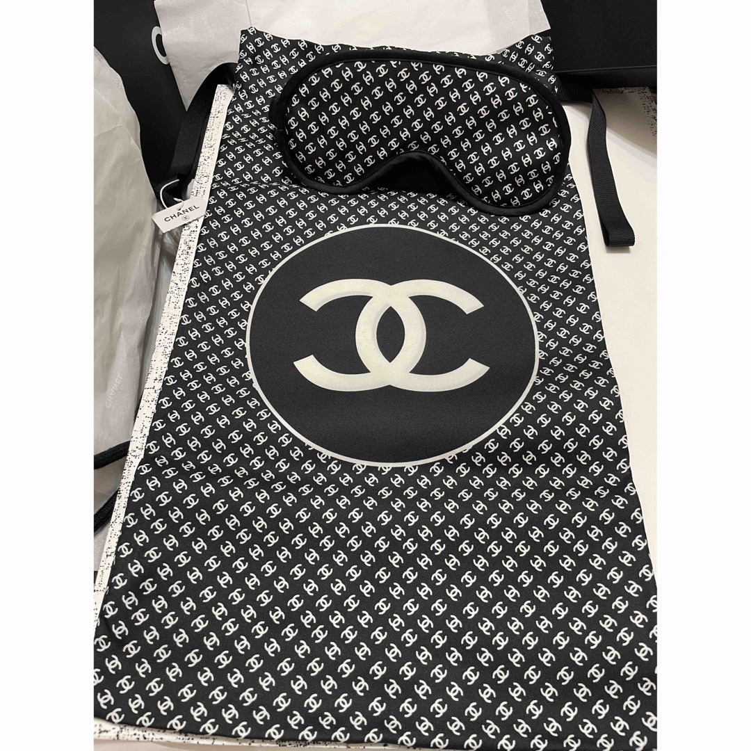 CHANEL シャネル　トラベルセット　ストール　アイマスク　ポーチ　ココマーク