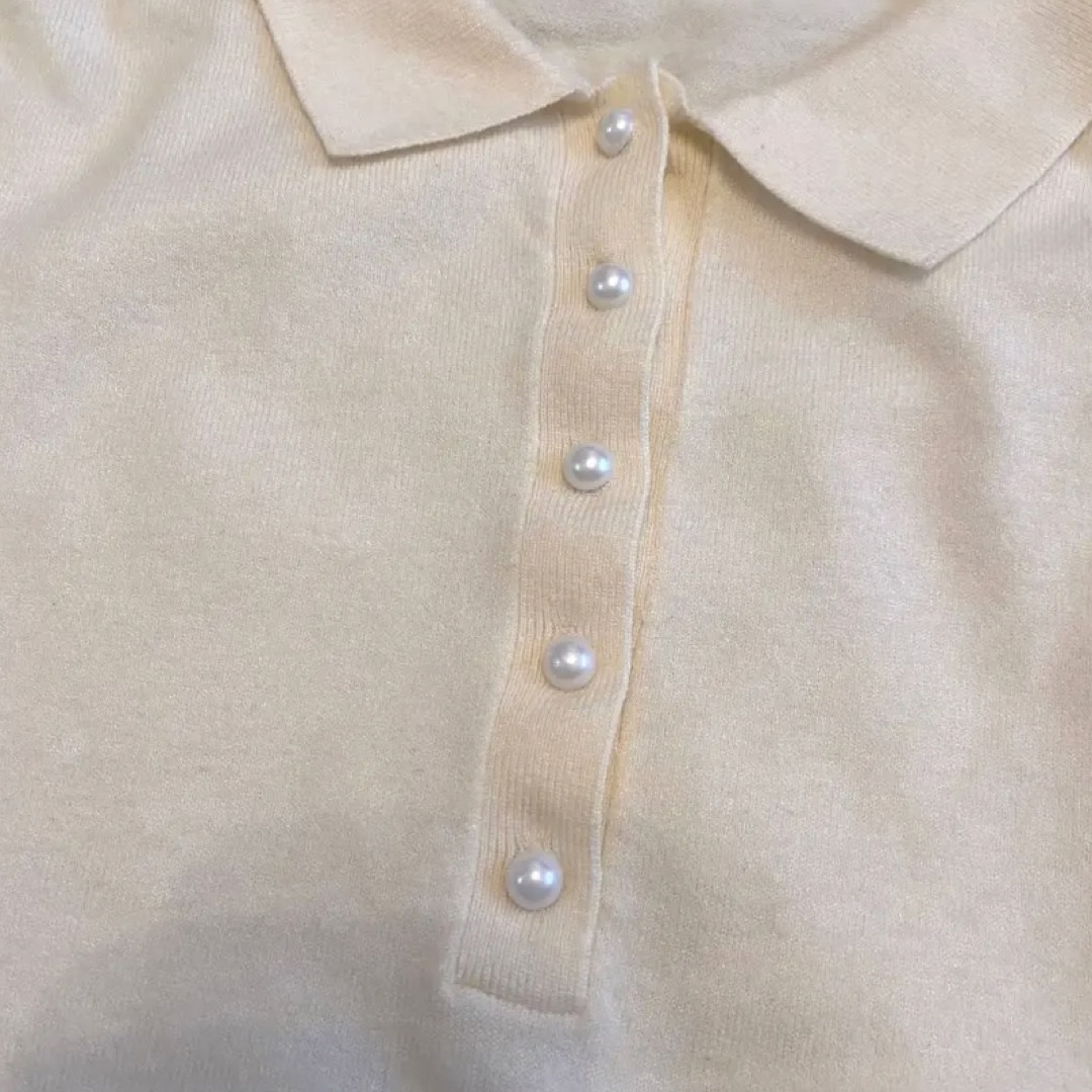 dholic(ディーホリック)の半袖　ニット　シャツ レディースのトップス(シャツ/ブラウス(半袖/袖なし))の商品写真