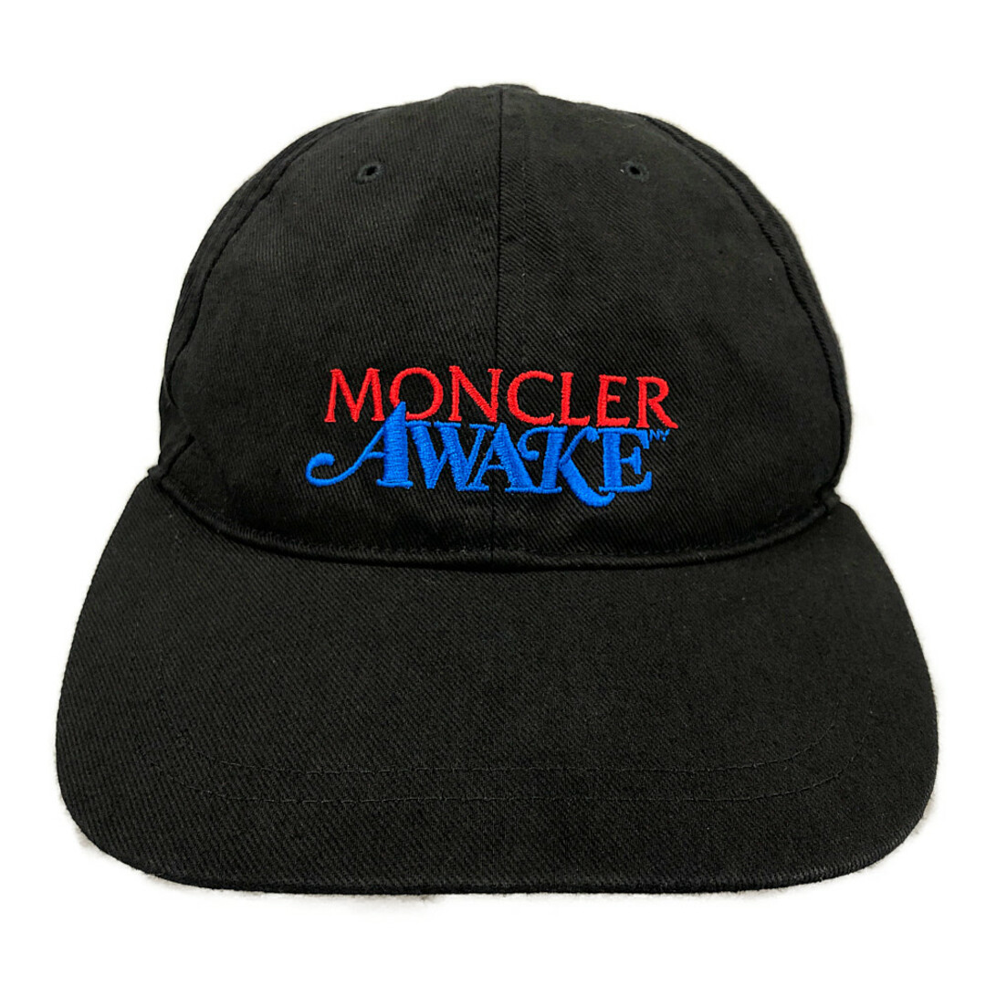 MONCLER モンクレール × AWAKE NY ロゴ 刺繍 キャップ ブラック 正規品 / 24051A