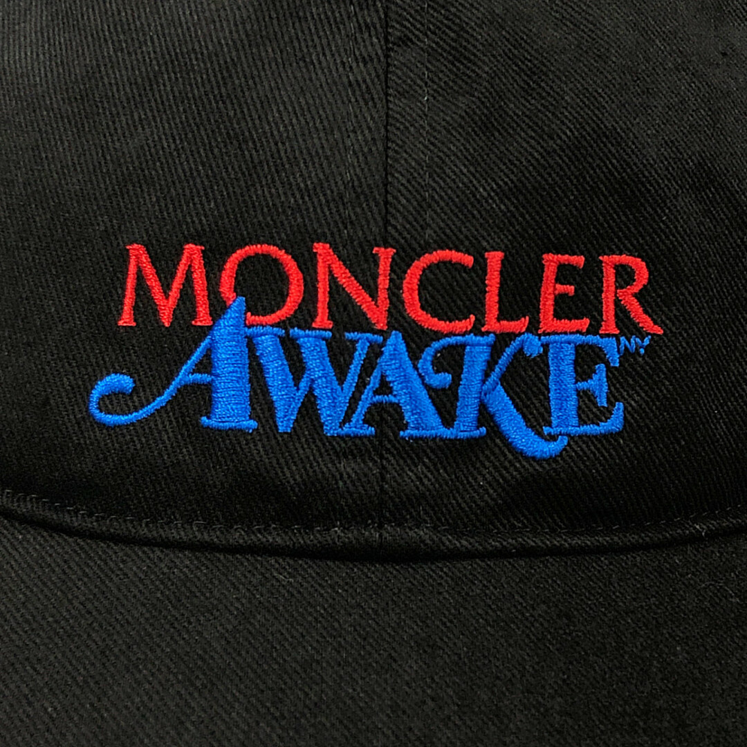 MONCLER モンクレール × AWAKE NY ロゴ 刺繍 キャップ ブラック 正規品 / 24051A 1