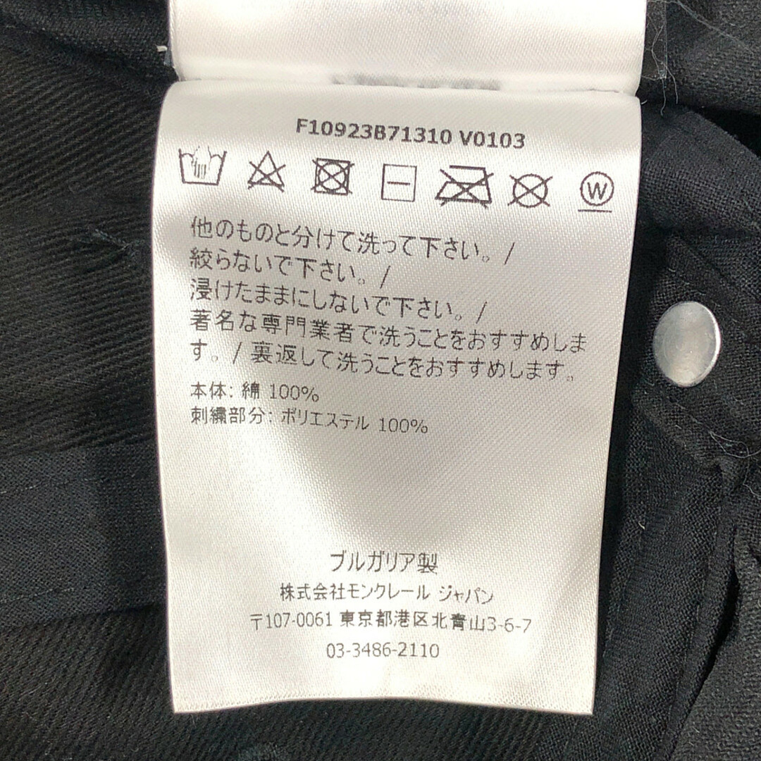 MONCLER モンクレール × AWAKE NY ロゴ 刺繍 キャップ ブラック 正規品 / 24051A 9
