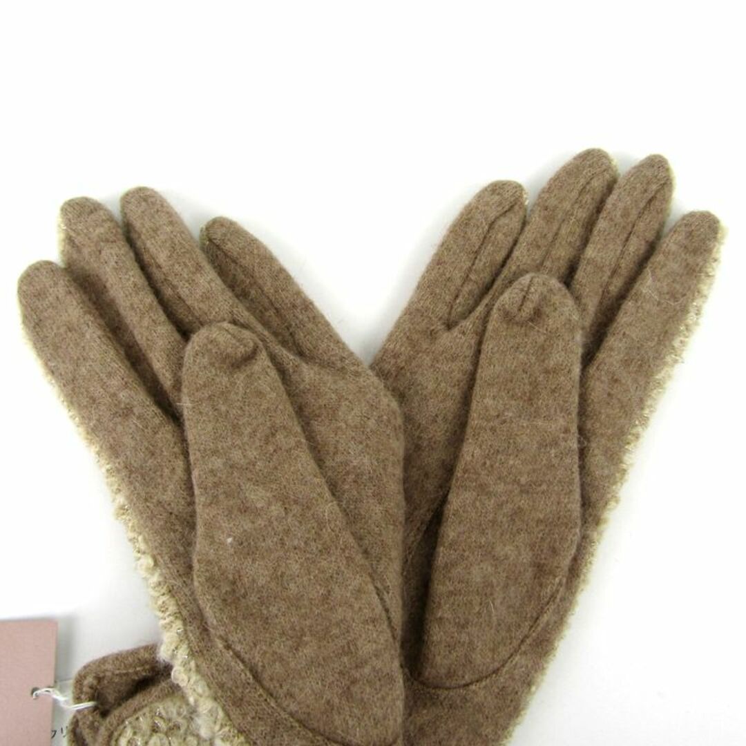ef-de(エフデ)のエフデ 手袋 グローブ 未使用 ウール混 リボン ブランド 小物 レディース ベージュ ef-de レディースのファッション小物(手袋)の商品写真