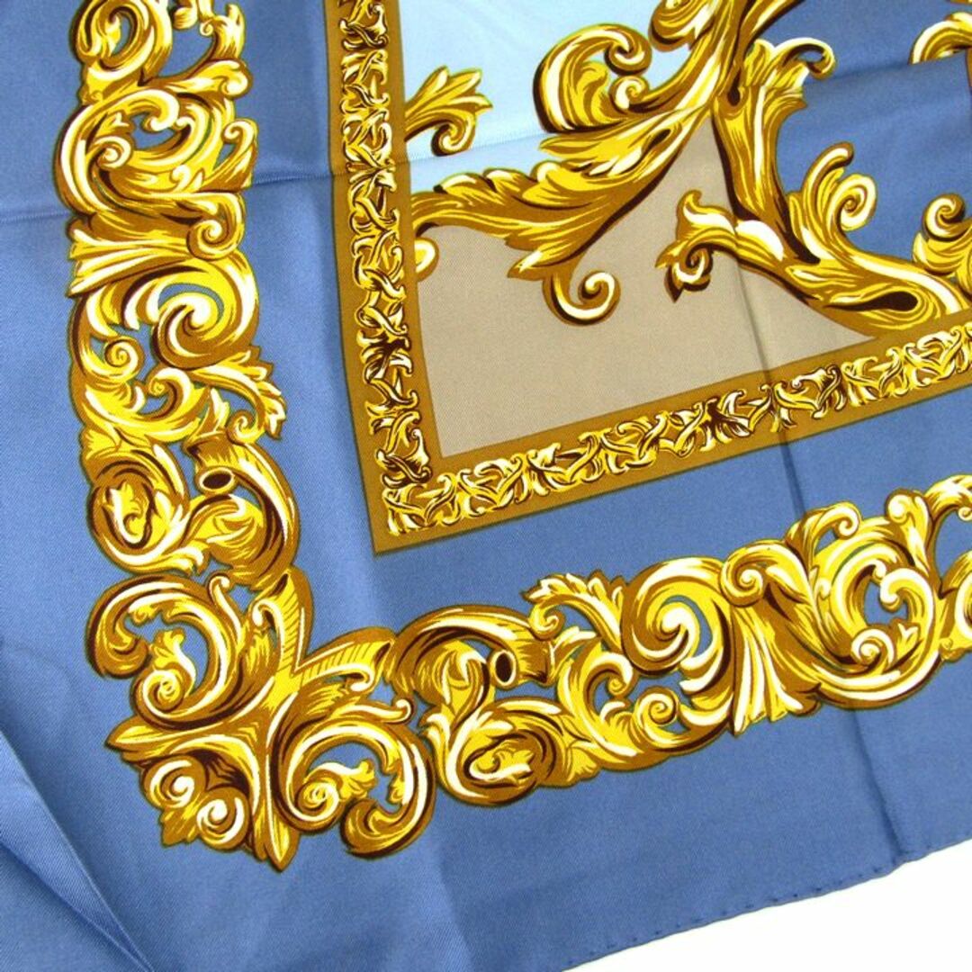 leilian(レリアン)のレリアン スカーフ バロック柄 シルク100％ ブランド 小物 レディース ブルー Leilian レディースのファッション小物(バンダナ/スカーフ)の商品写真