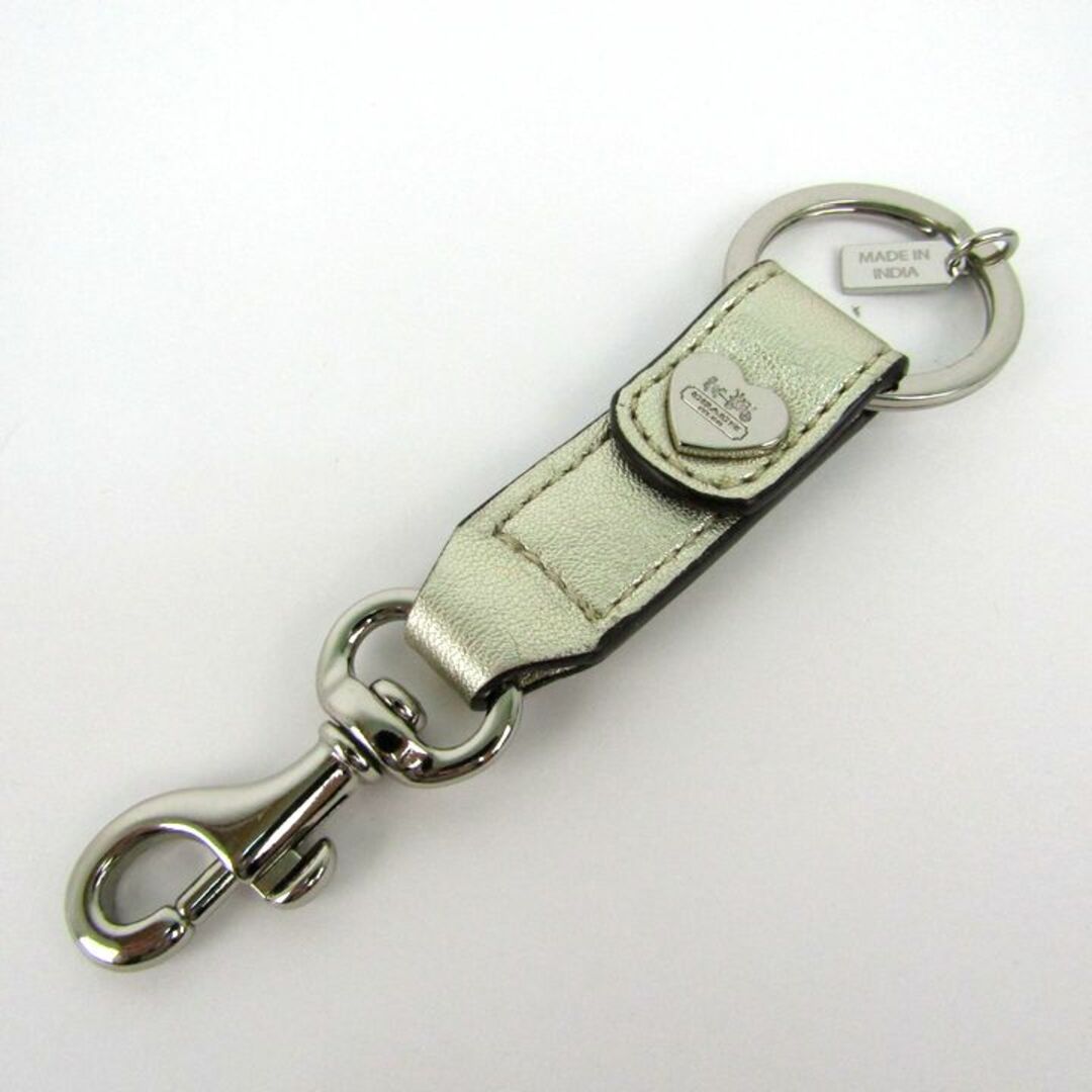 COACH - コーチ キーホルダー キーリング レザー ハートロゴ チャーム COACH - コーチ キーホルダー キーリング レザー ハートロゴ チャーム