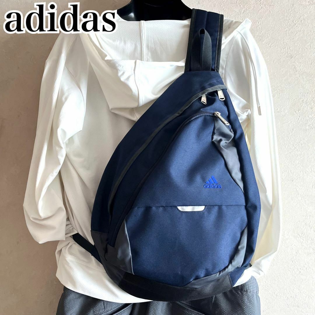 90s 00s ADIDAS ボディバッグ ワンショルダー テック系 ブラック-