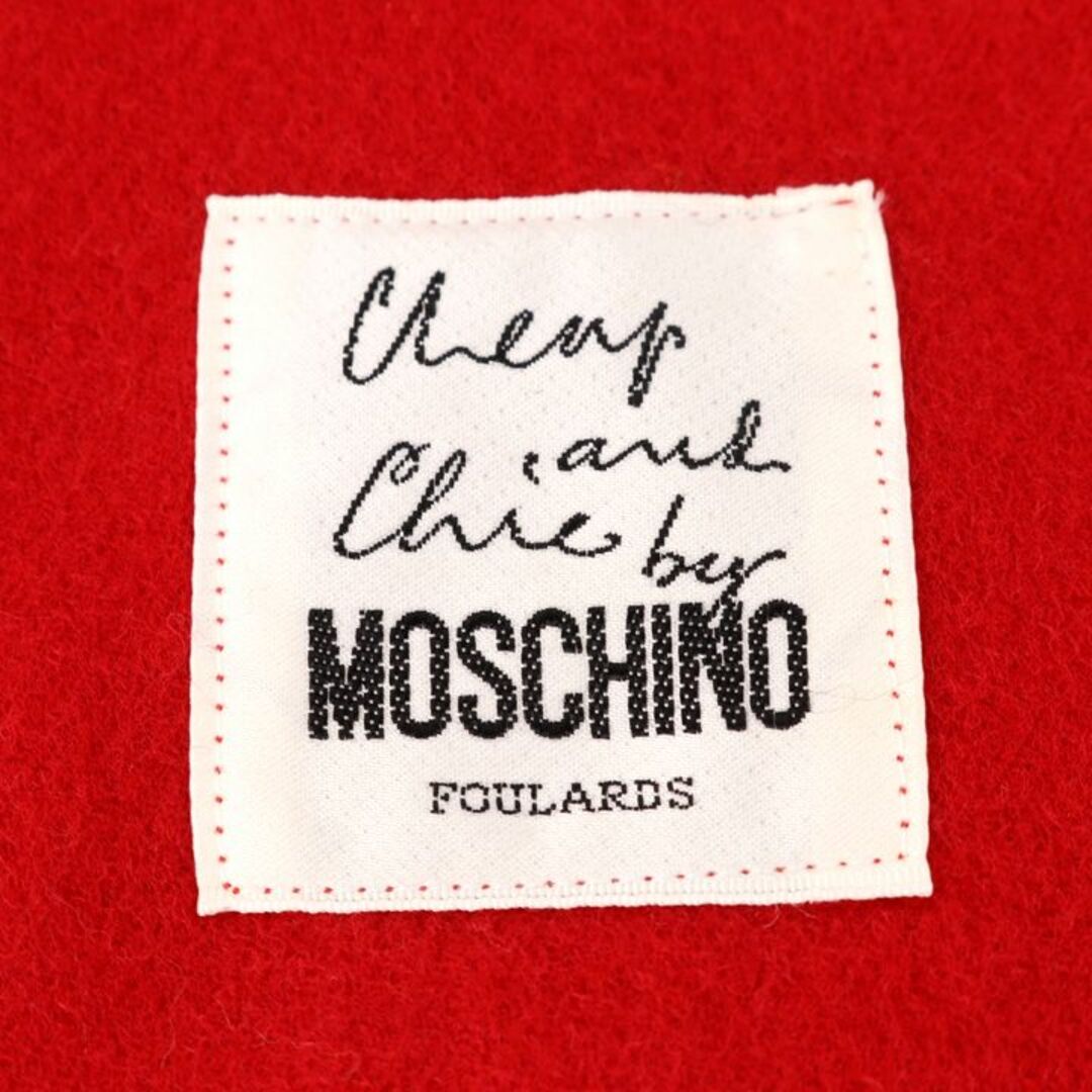 MOSCHINO(モスキーノ)のモスキーノ Cheap＆Chic マフラー 無地 ウール100％ カシミヤ混 ストール ブランド 小物 レディース レッド MOSCHINO レディースのファッション小物(マフラー/ショール)の商品写真