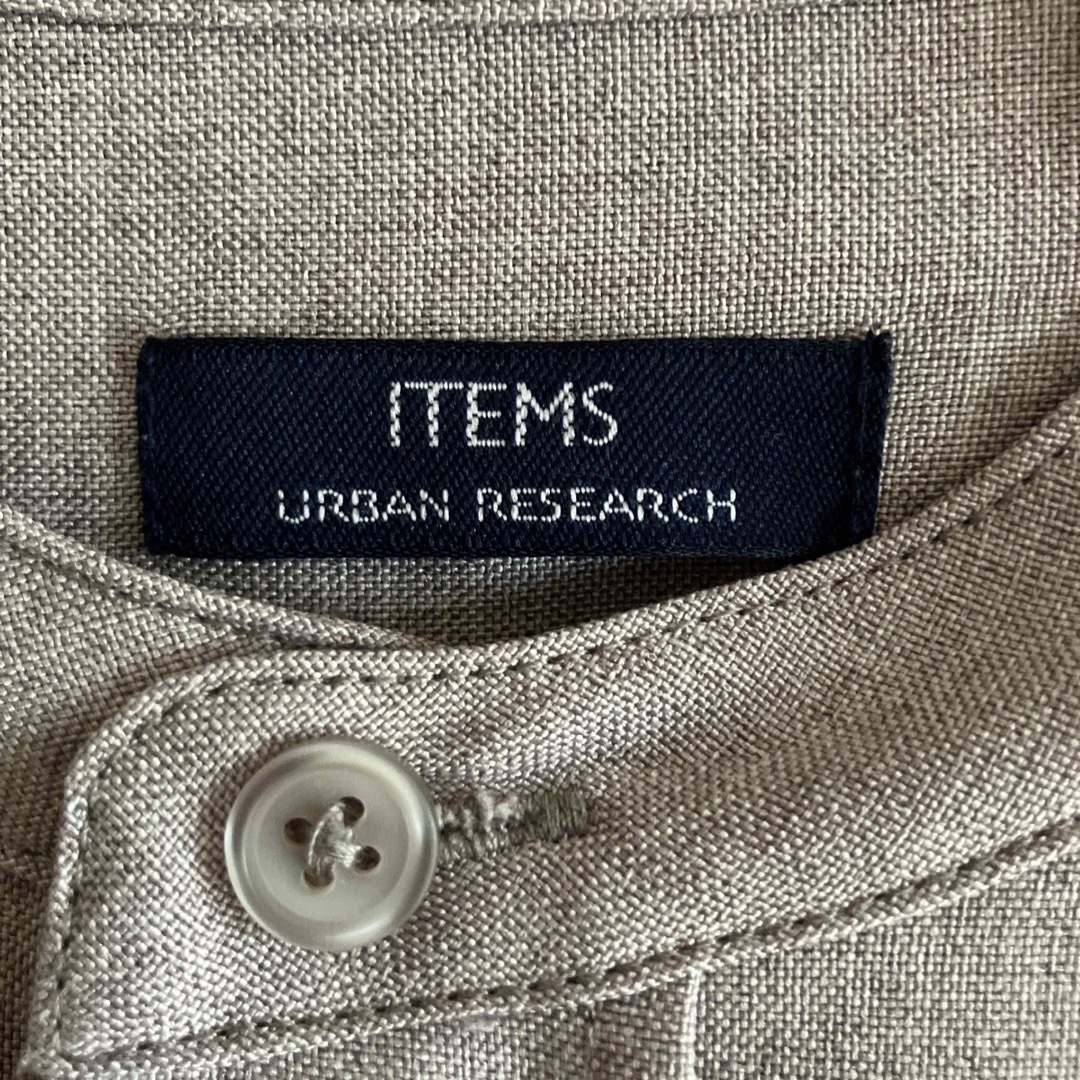 URBAN RESEARCH ITEMS(アーバンリサーチアイテムズ)の【美品】アーバンリサーチITEMS スタンドカラーシャツ グレー メンズ メンズのトップス(シャツ)の商品写真