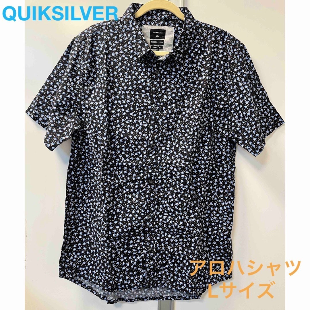 未使用品 QUIKSILVER 波乗りジャパン Tシャツ XL 総柄 サーフィン 