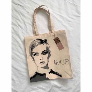 Marks & Spencer TWIGGY 柄デッドストック エコバッグ(トートバッグ)